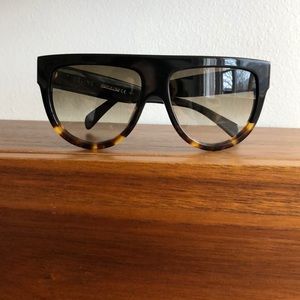 CELINE - Aviator acetate sunglasses, Black